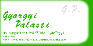 gyorgyi palasti business card